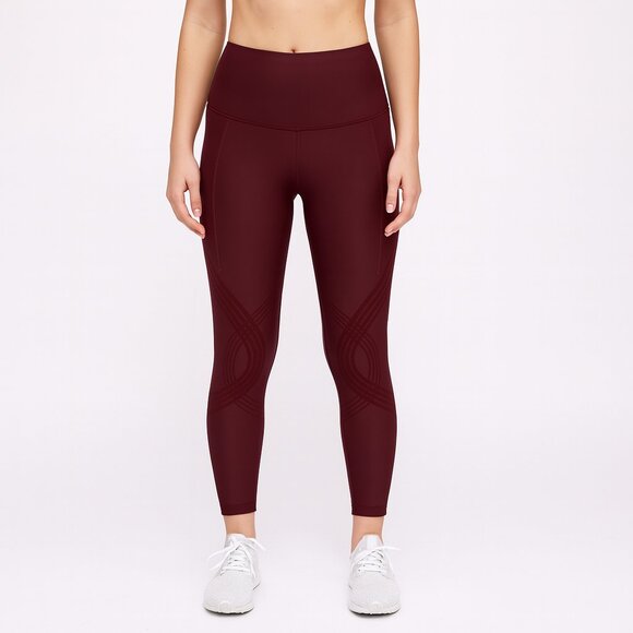 Fanka Dark Purple Leggings Body Sculpt Compression Size Small - Picture 1 of 6